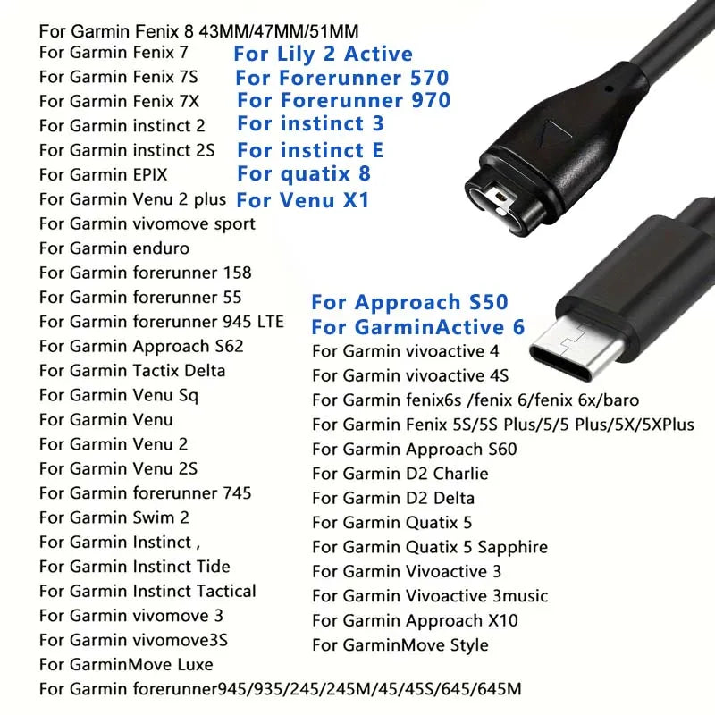 Garmin Approach S10 S12 S40 S42 S60 S62 S70 Charger Cable