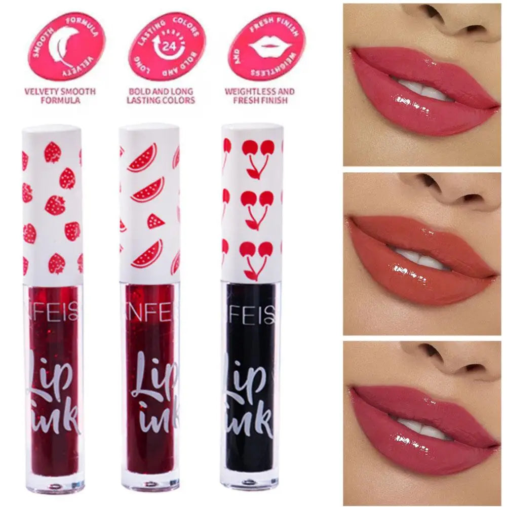Moisturizing Liquid Lip Tint & Gloss – 3 Fruit Shades