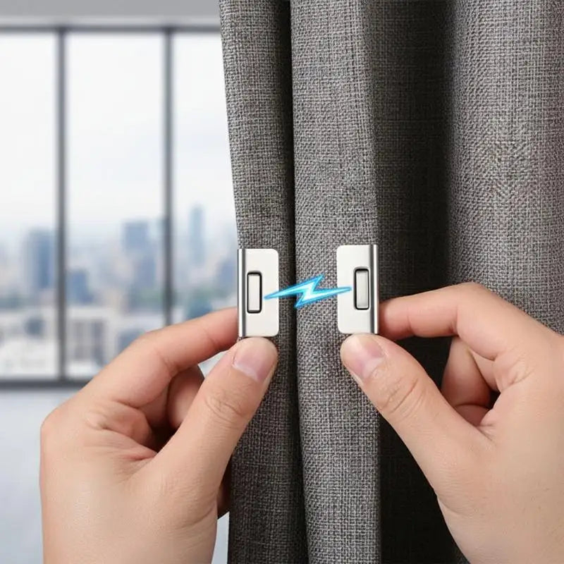 10-Pack Magnetic Curtain Closure Clips – No-Nail Blackout
