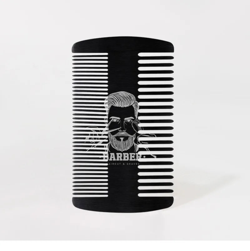 Men's Double-Sided Stainless Steel Beard & Mustache Comb