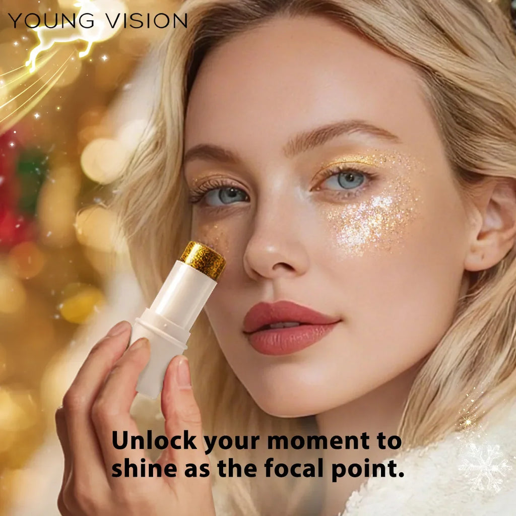 7-Color Face & Body Glitter Stick – Waterproof Festival Makeup