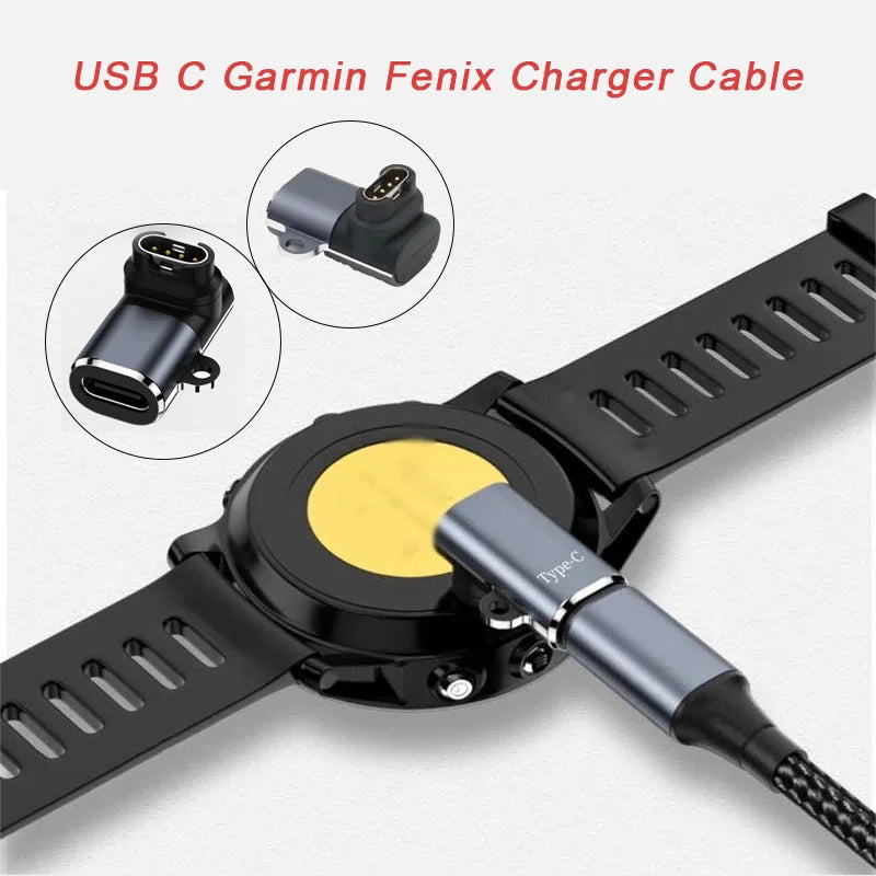 Garmin Fenix 8/7/6 Forerunner 955 965 USB-C Charger Cable