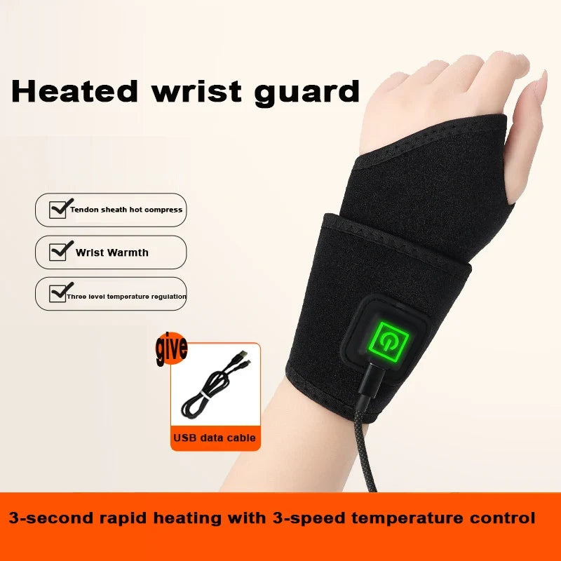 USB Heated Massage Wristband – Warming Wrist Support Wrap