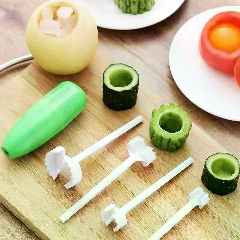 4-Piece Melon Corer & Seed Remover Set | Kitchen Fruit Tool