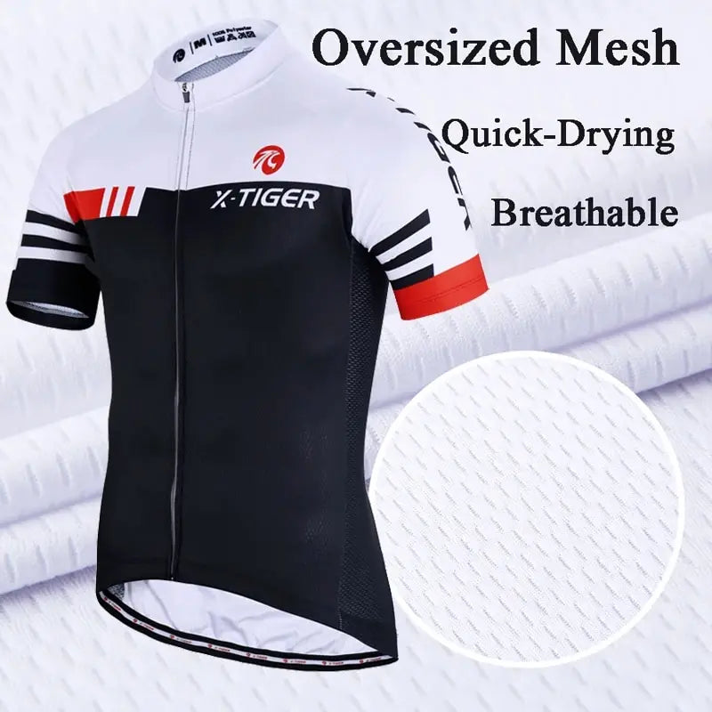X-TIGER Men's Pro Short Sleeve Cycling Jersey | Summer MTB
