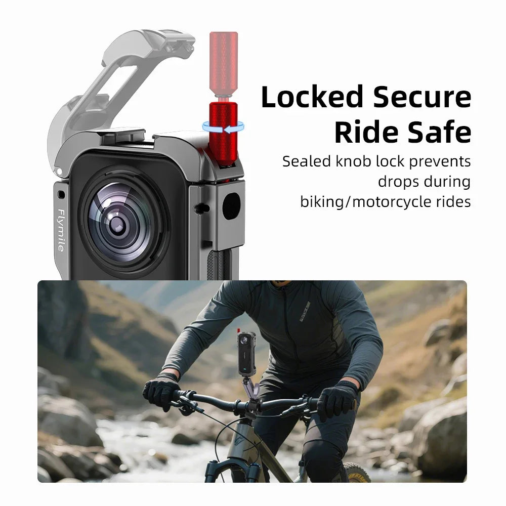 Flymile Aluminum Cage for Insta360 X5 + Silicone Lens Cover