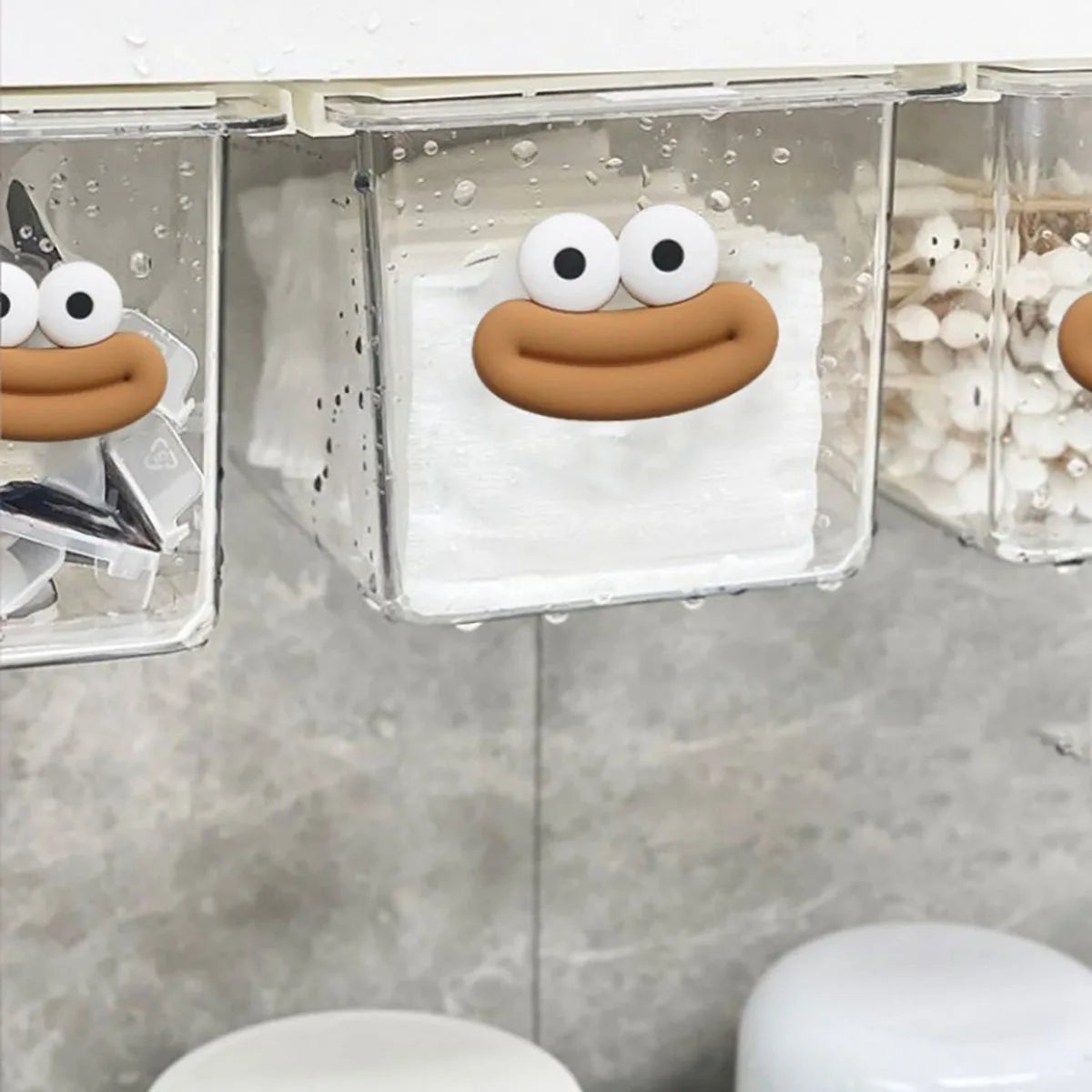 Transparent Pull-Out Bathroom Storage Box | Drawer Organizer