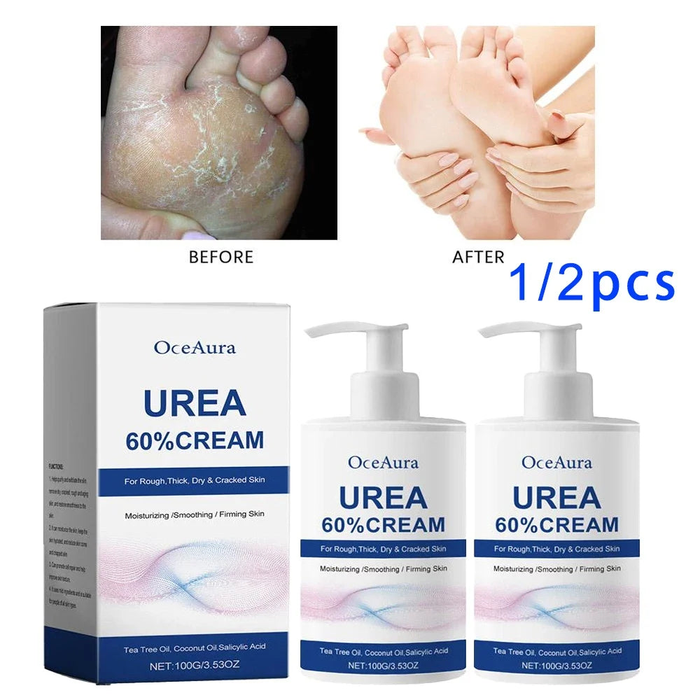 1 Urea 60 Cream Uric Acid Foot Heel Repair Dry Cracked Treatment