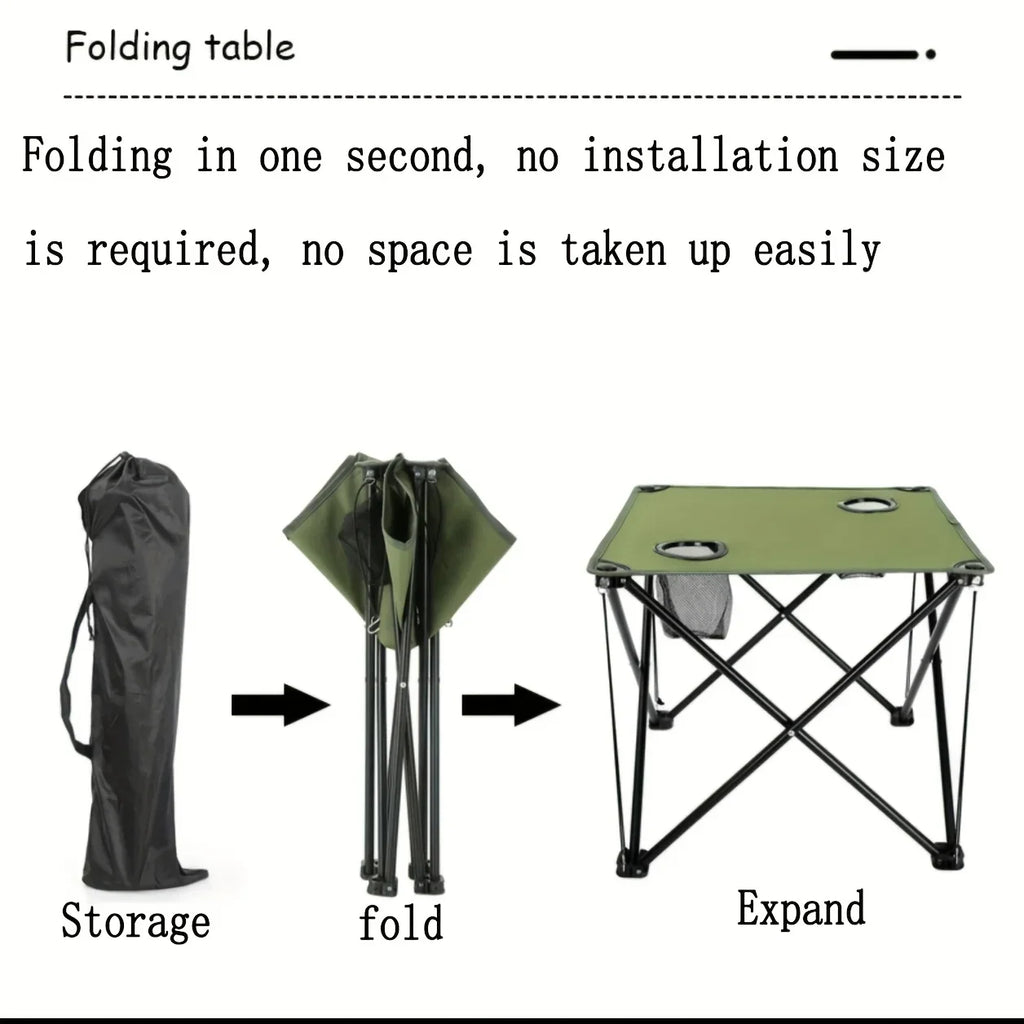 Folding Camping Table – Waterproof Portable Picnic Table