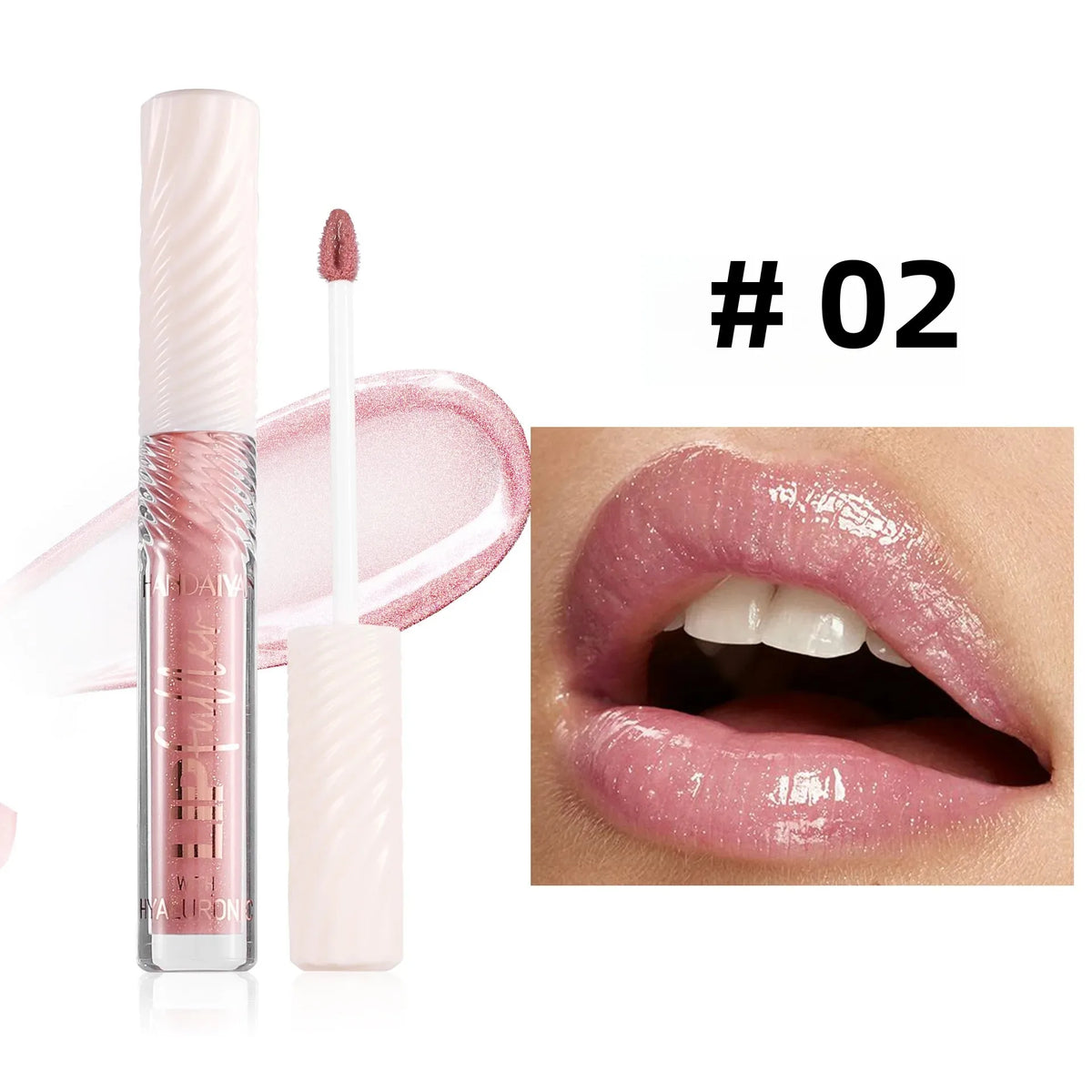 HANDAIYAN 8-Shade Mirror Lip Gloss | Hyaluronic Acid & Pearl