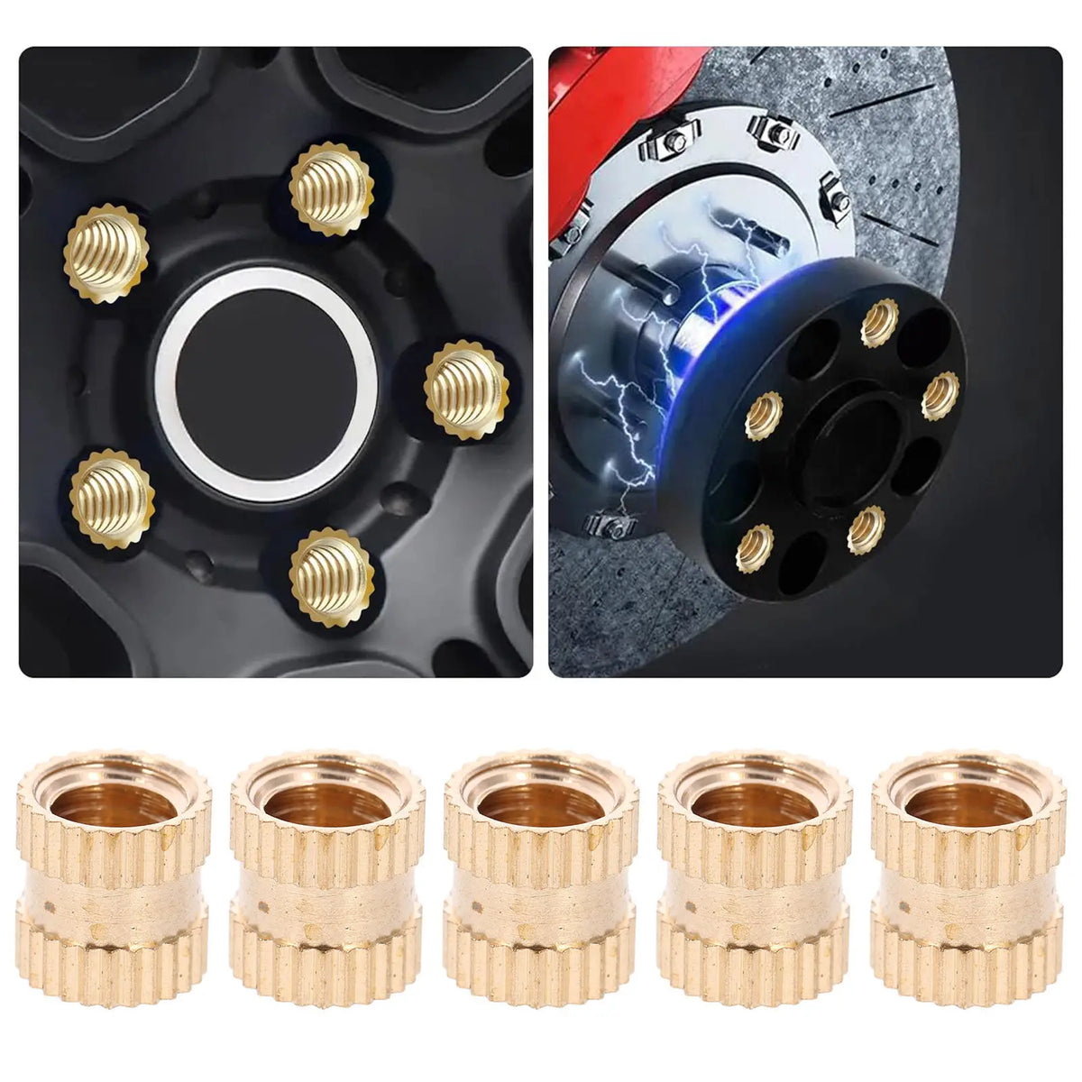 Threaded Insert Heat 8x8mm Brass Female Thread Embedment Nuts Wood