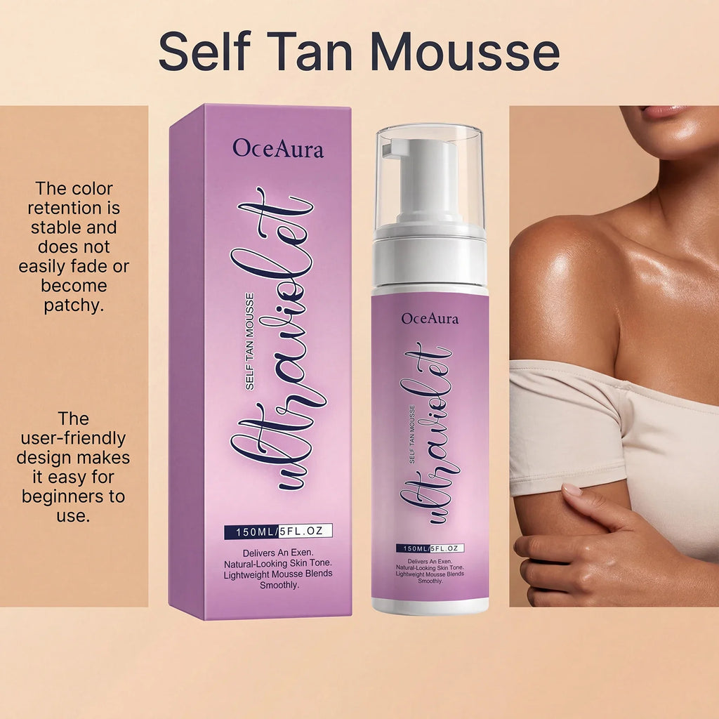 OceAura Self Tan Mousse – Sunless Tanning Foam 150ml