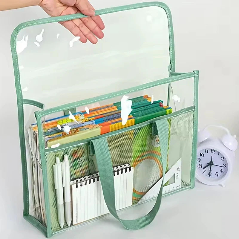 Expandable Waterproof File Storage Bag – Transparent Document Organizer