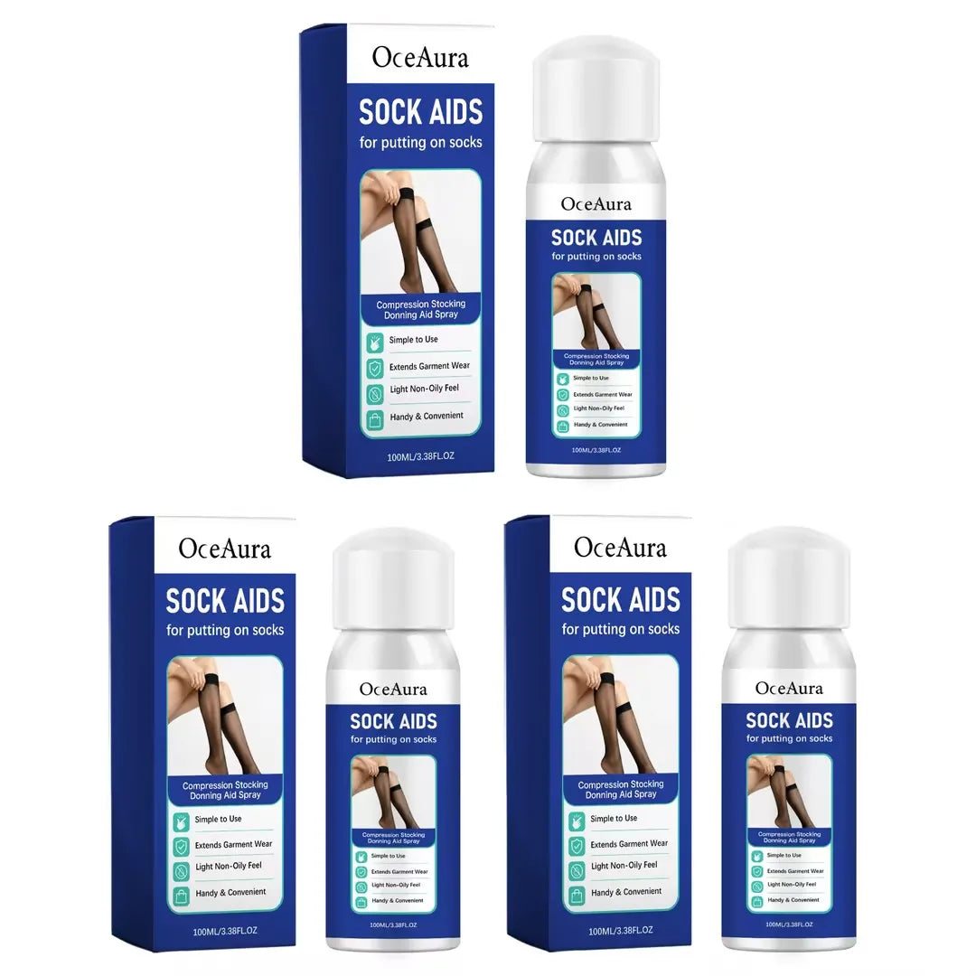 OceAura Sock Donning Aid Spray – Anti-Friction, Non-Oily 100ml