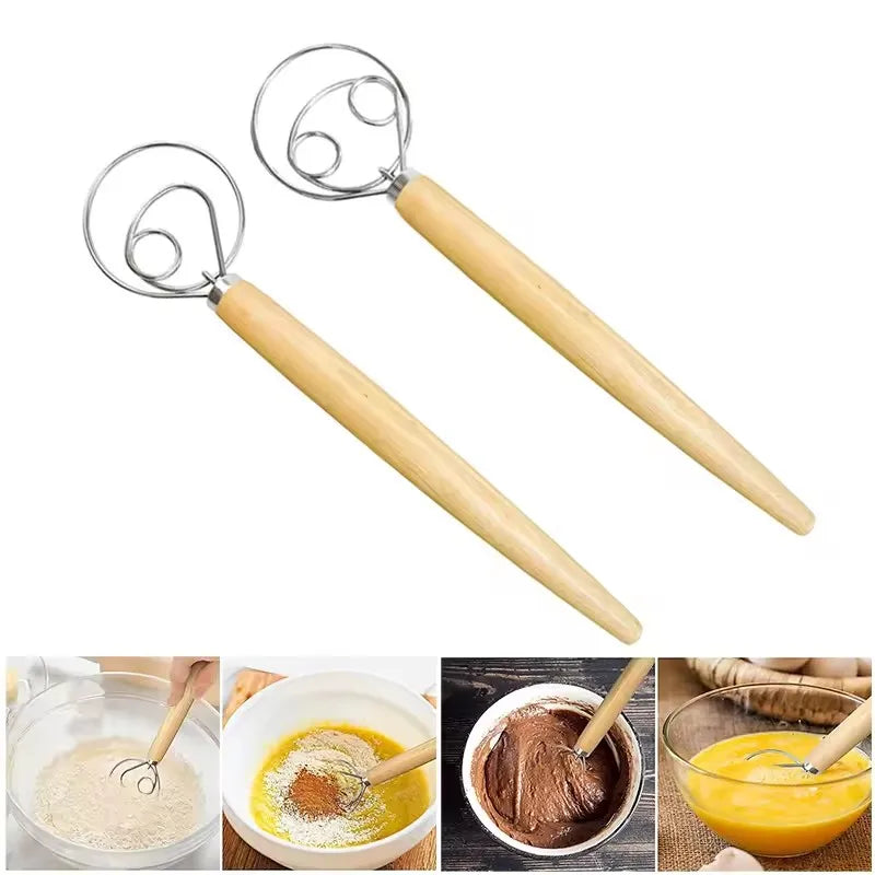 Danish Dough Whisk – Stainless Steel Bread & Pastry Mixer