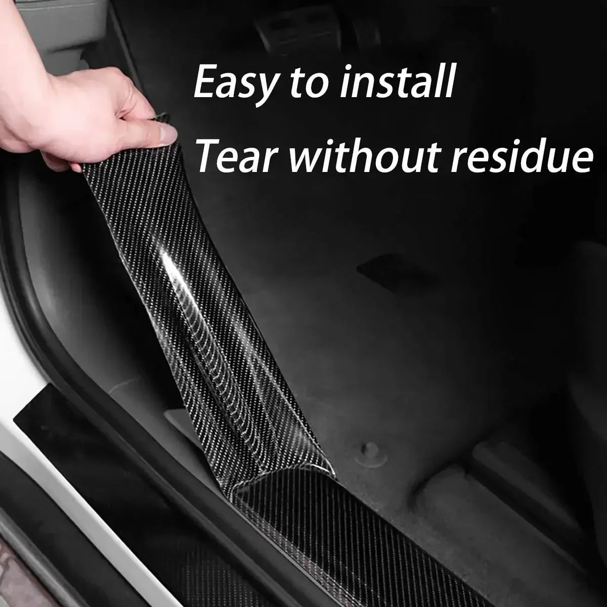 Nano Carbon Fiber 3D Car Wrap Tape – Door & Mirror Protector