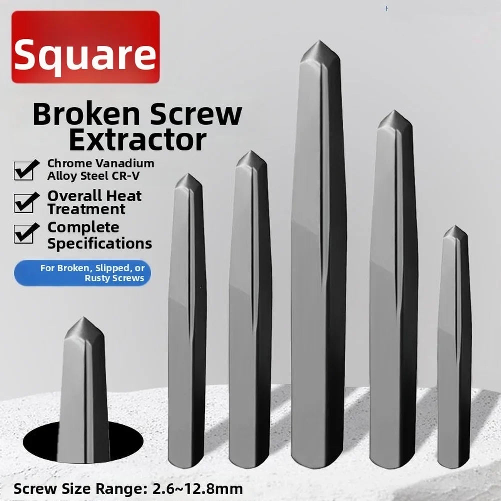 6-Pc Square Groove Broken Screw & Bolt Extractor Set | CR-V