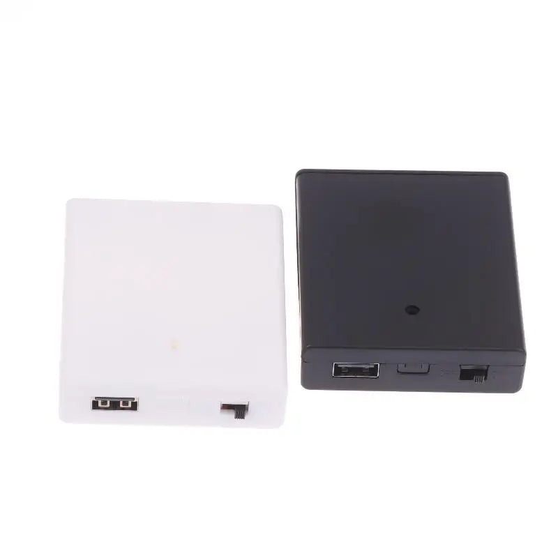 4AA Battery Holder Box with USB Output for LED Strip Lights