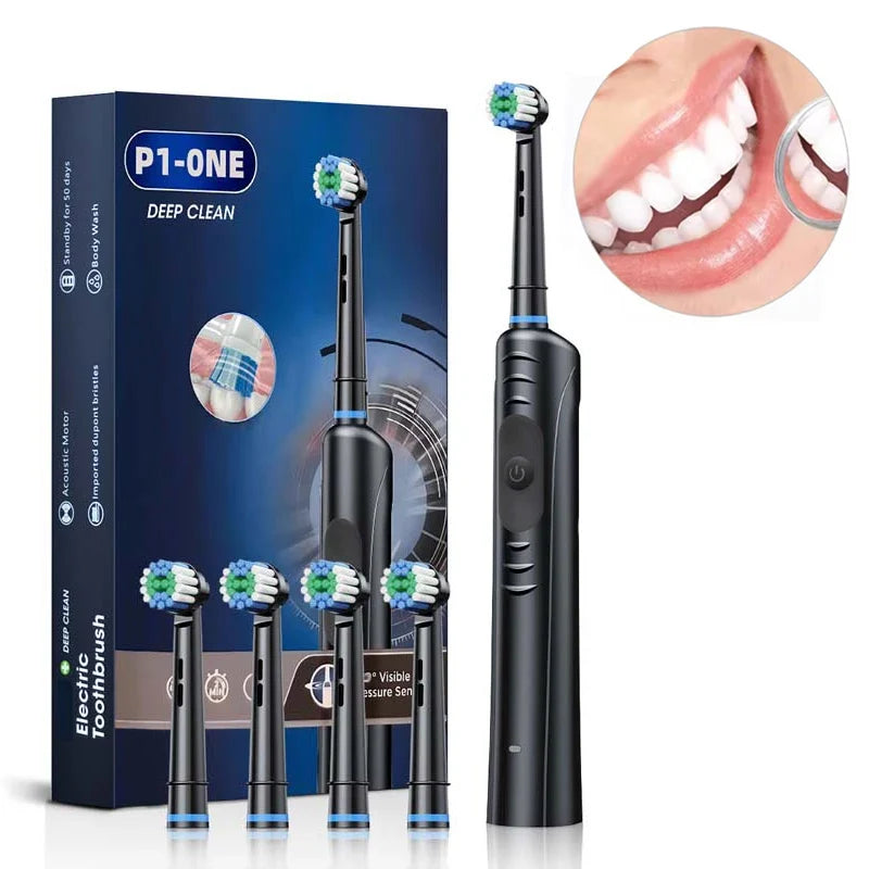 Rotating Electric Toothbrush | 3 Modes, 30-Day Battery & Case