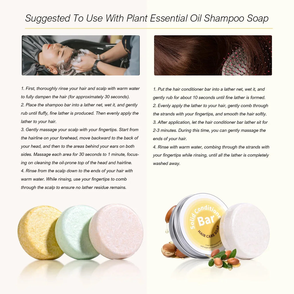 Argan, Coconut & Jojoba Oil Hair Conditioner Soap Bar