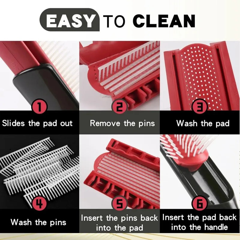 9-Row Detangling Hairbrush & Scalp Massager – Curly & Wet Hair