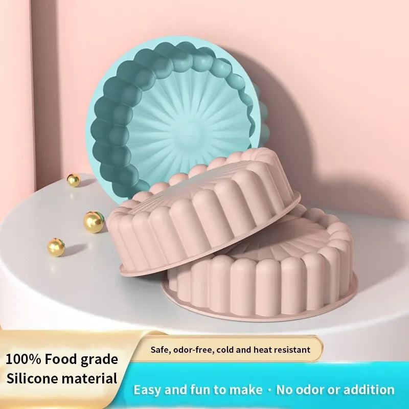 Silicone Round Cake Pan – Non-Stick Heat-Resistant Baking Mold