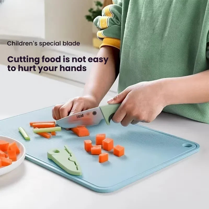 COOKCRAZE Kids Safety Kitchen Knife – Fruit & Veg Cutter for Children