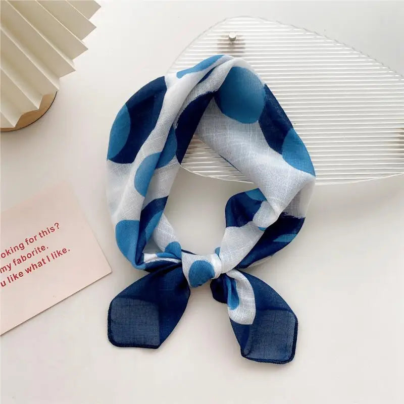58cm Square Scarf – Handkerchief Print Neck, Hair & Bag Wrap
