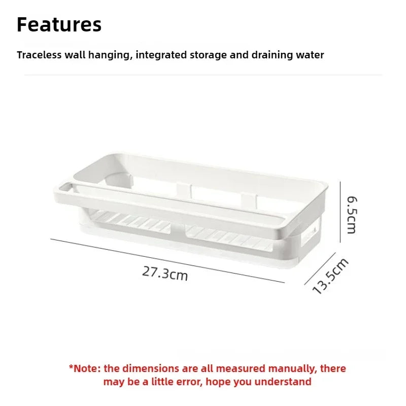Wall-Mounted Sink Sponge Rack & Drain Basket | No-Drill