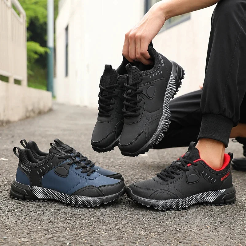ZULIWAGN Men's Black Non-Slip Outdoor Sports Sneakers