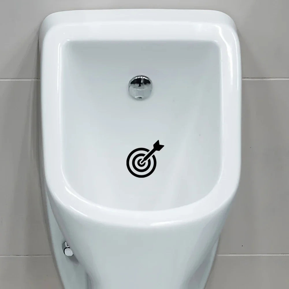 Creative Hit Target Toilet Stickers Funny Man Removable Bathroom