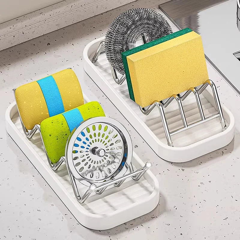 W-Shaped Stainless Steel Soap Holder with Drain Tray | Non-Slip