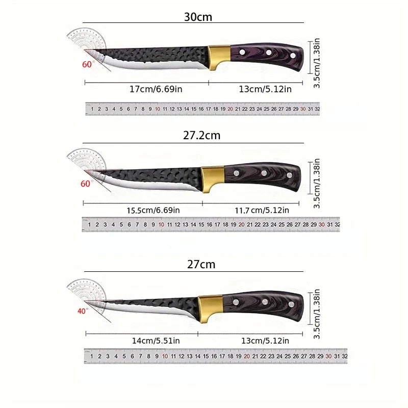 PLYS Stainless Steel Boning Knife Set – Sharp Butcher Blade