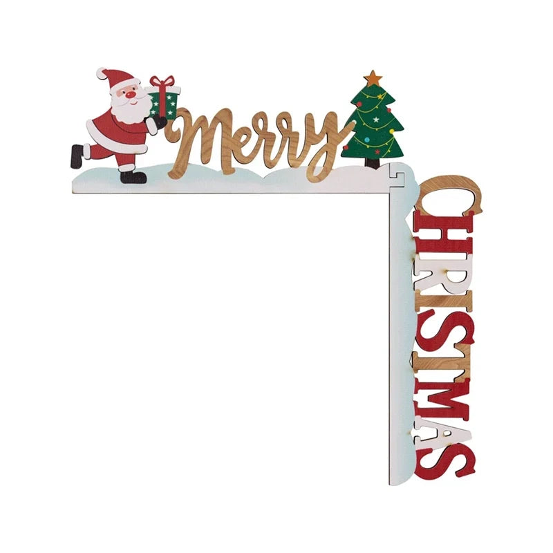 DIY Wooden Christmas Door Corner Decoration – Santa Claus Decor