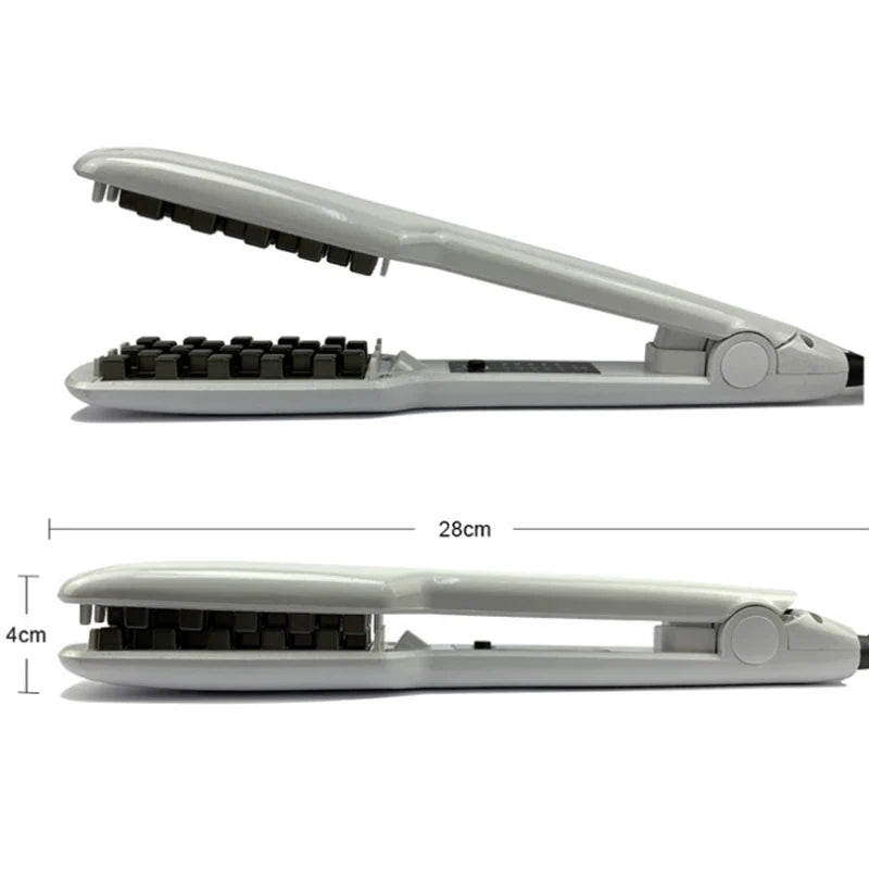 2-in-1 Ceramic Crimping & Volumizing Hair Straightener Iron