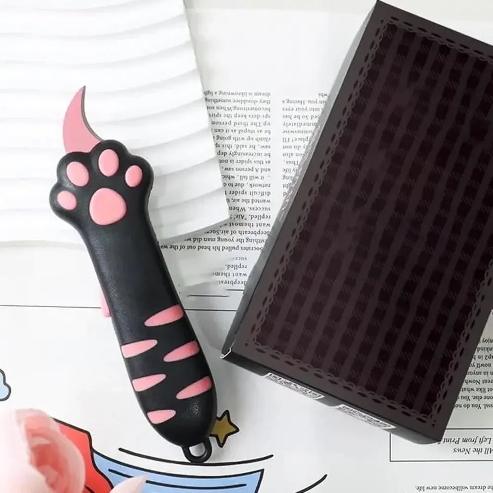 Cat Paw Mini Box Cutter – Cute Portable Utility Knife for Crafts