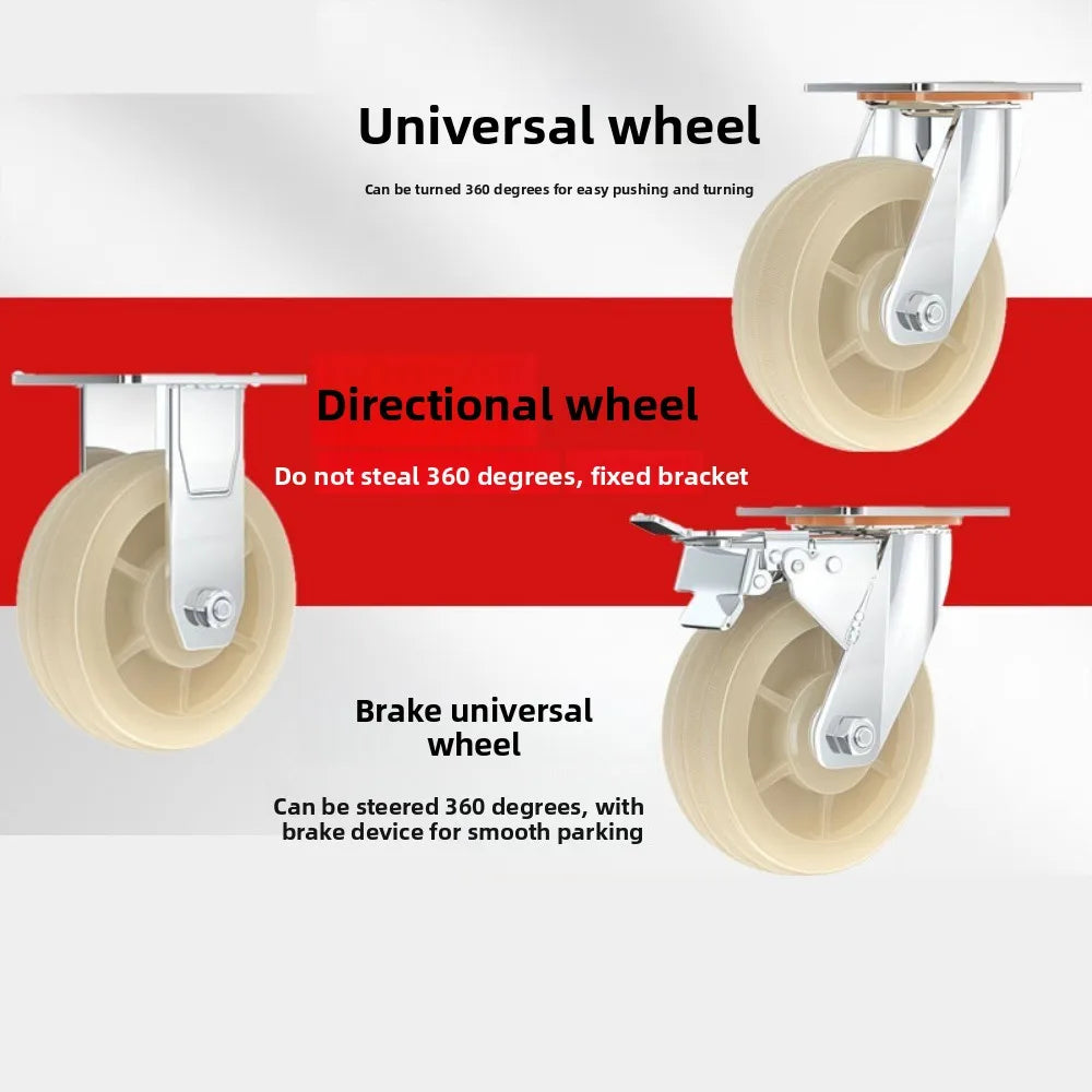 4-Pack 3" Red PVC Swivel Caster Wheels – Trolley & Furniture