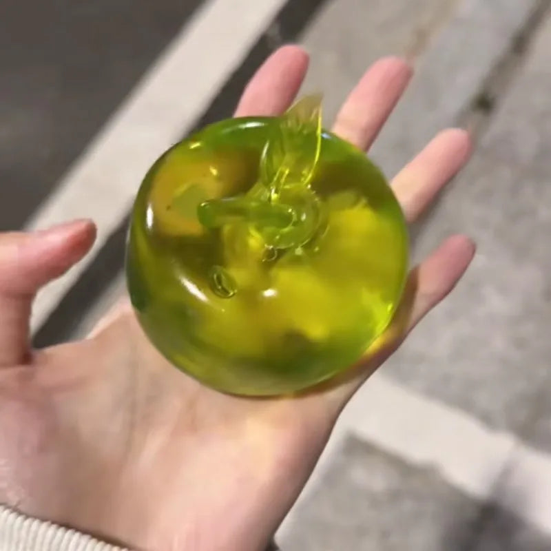 Squishy Green Apple Fidget Toy – Soft Slow Rebound Squeeze TPR