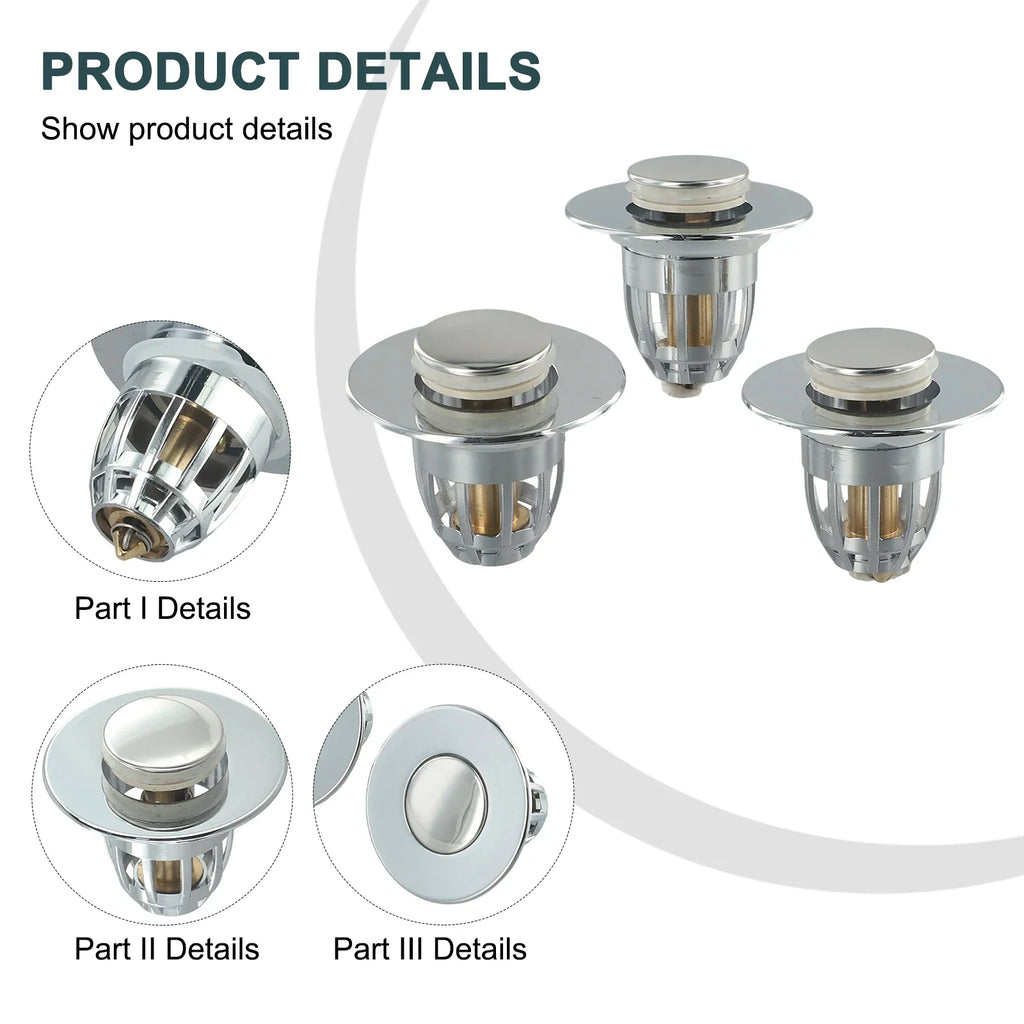Pop-Up Sink Stopper & Drain Filter | 1 or 3 Pack – Universal Fit