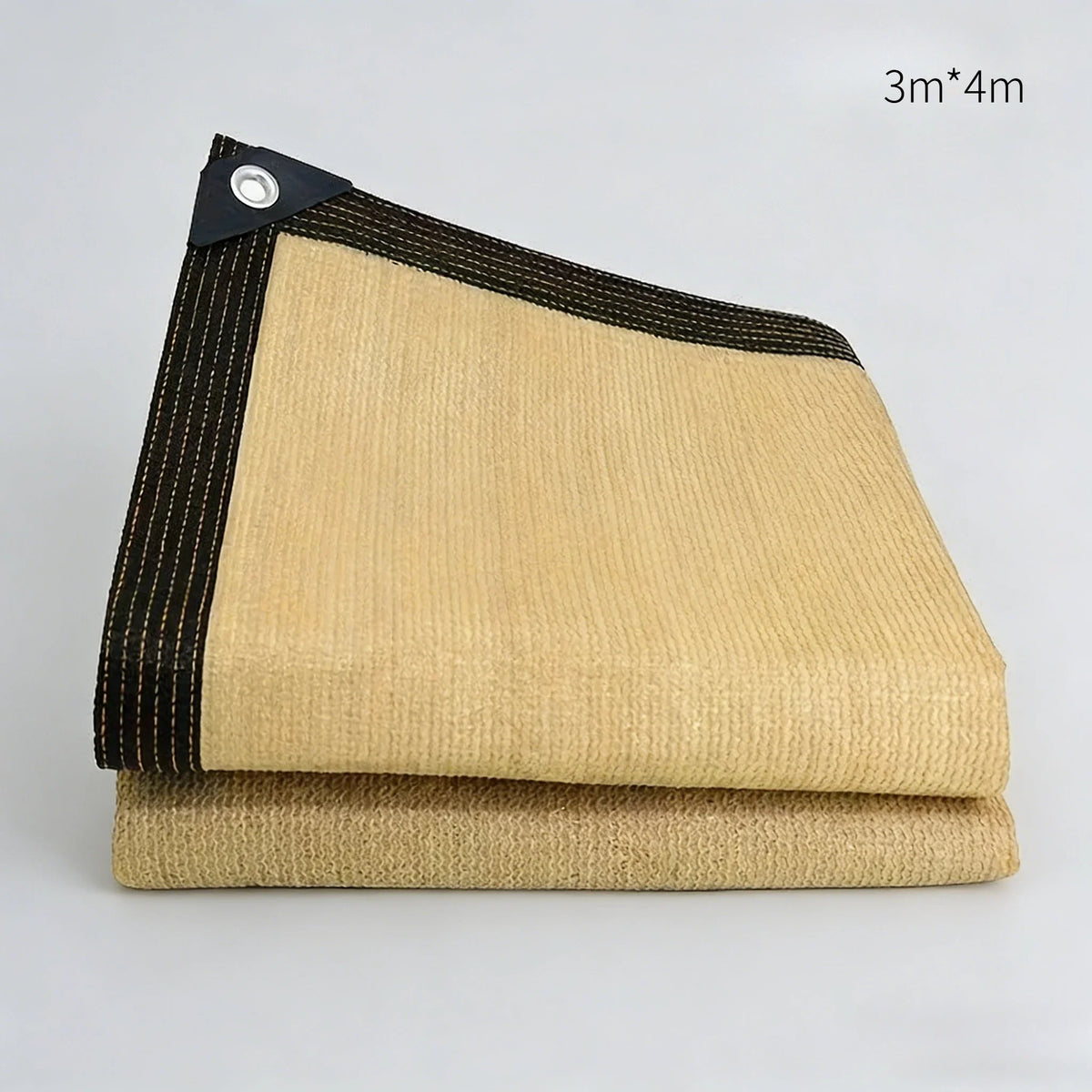 Heavy-Duty PE Sun Shade Sail – Beige UV Block Net for Patio