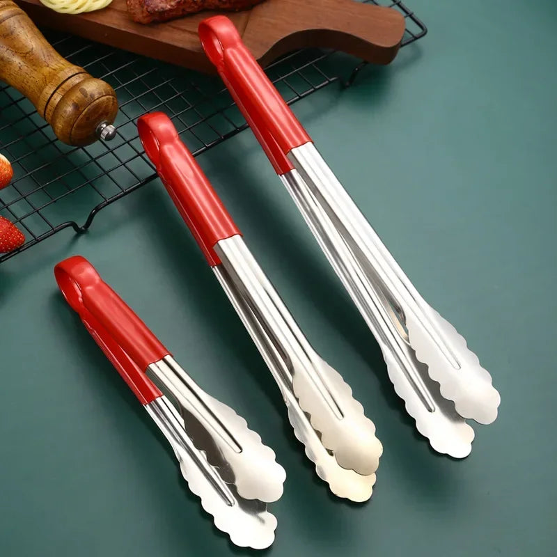Stainless Steel Food Tongs – BBQ & Kitchen Cooking Clip