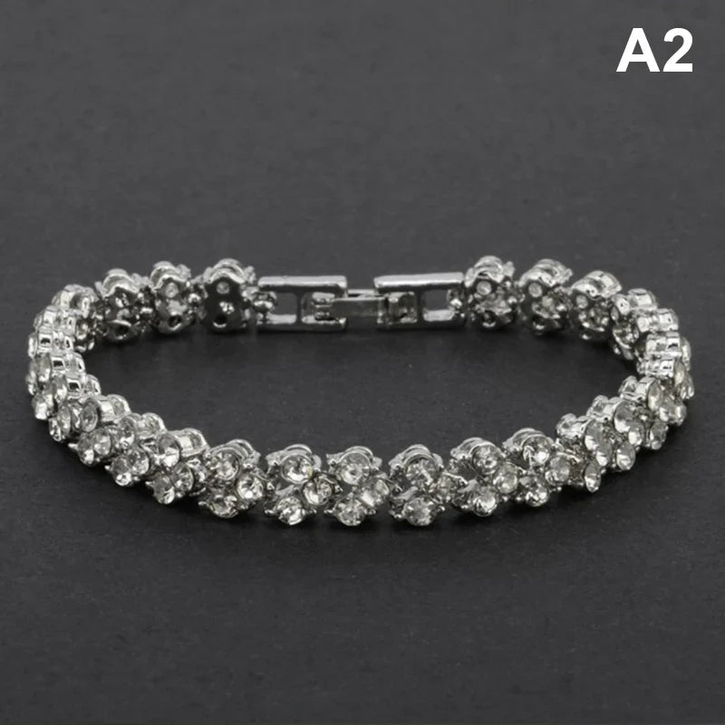 Crystal Magnetic Charm Bracelet – Gold Chain Jewelry for Women