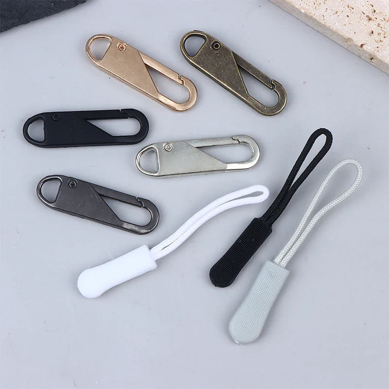 Metal Replacement Zipper Pulls & Cord Extenders – 5/10/20 Pack