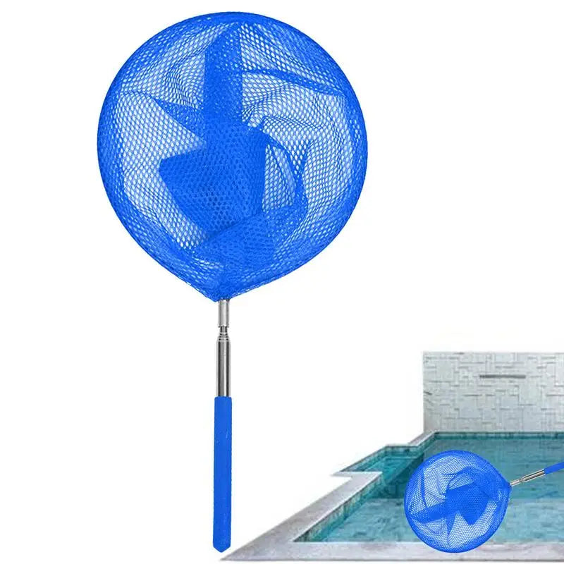 Swimming Pool Skimmer Net Telescoping Cleaner Cleaning Leaves Debris