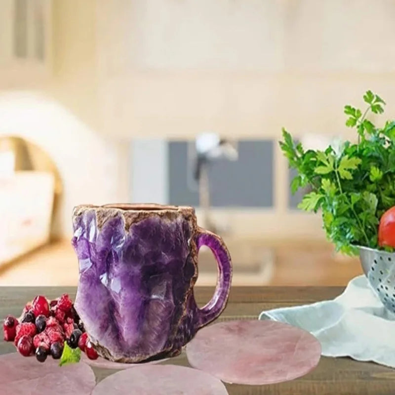 Fashionable Mineral Crystal Coffee Mugs Imitation Resin Cups Tea