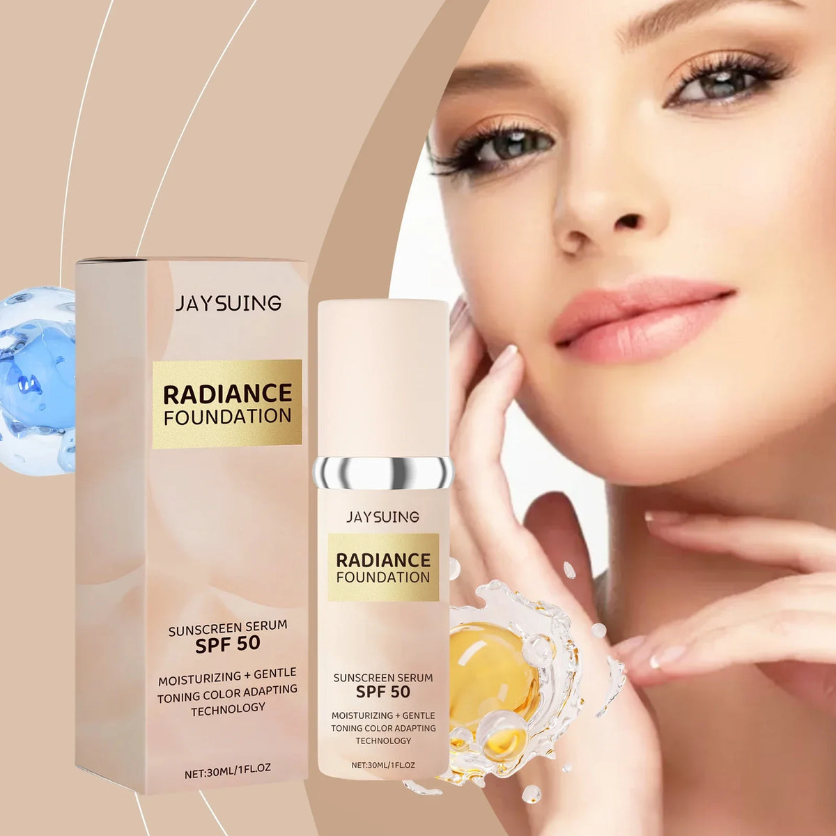 Jaysuing Concealer Liquid Foundation – Brightening Full Coverage