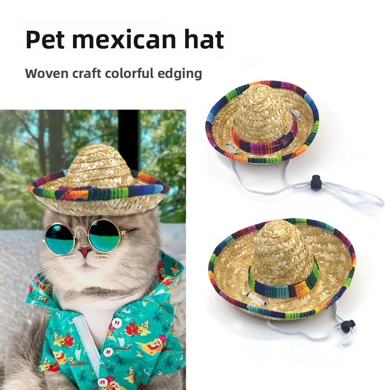 Adjustable Sun Hat for Cats & Dogs – Breathable Summer Pet Hat