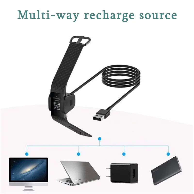 USB Charger Cable for Fitbit Charge 3 & 4 – Dock Adapter