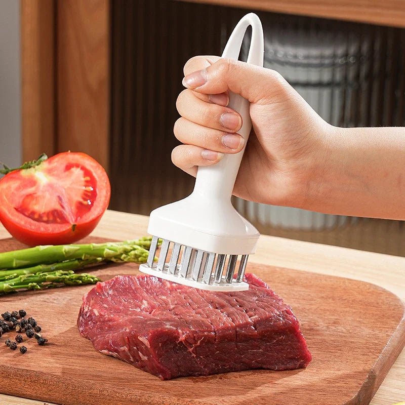 24-Needle Stainless Steel Meat Tenderizer – Steak & Poultry Tool