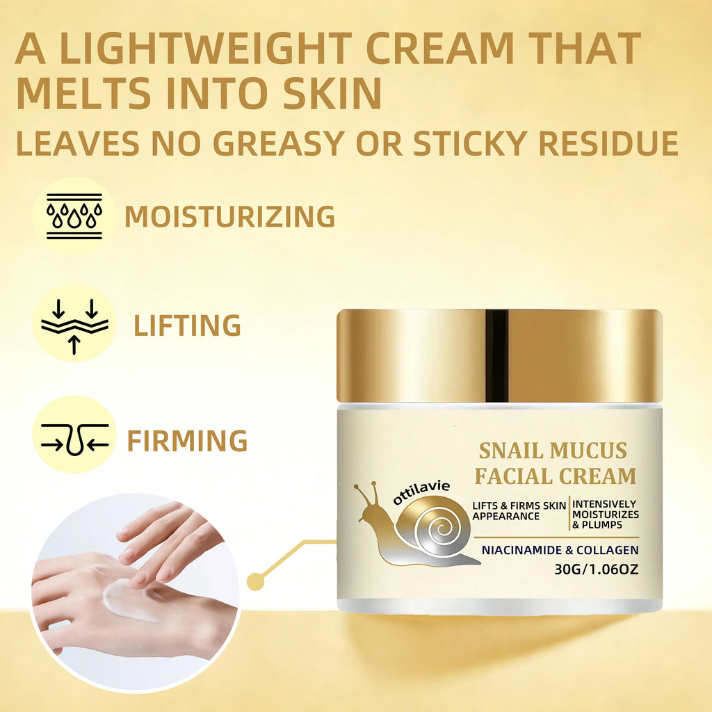 Ottilavie Snail Mucin Facial Cream – Deep Hydration All Skin